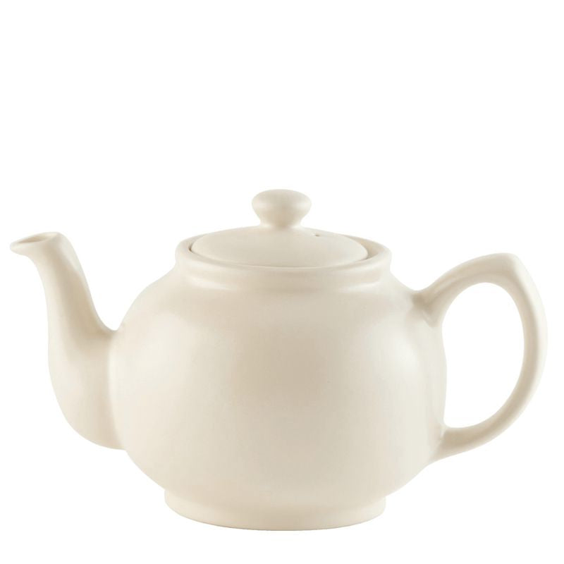 6 Cup Teapot - Matte Cream