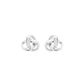 Sterling Silver Trinity Knot Stud Earrings