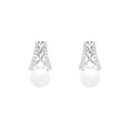 Sterling Silver Trinity Knot Pearl Earrings