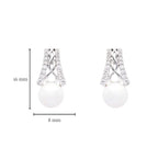 Sterling Silver Trinity Knot Pearl Earrings
