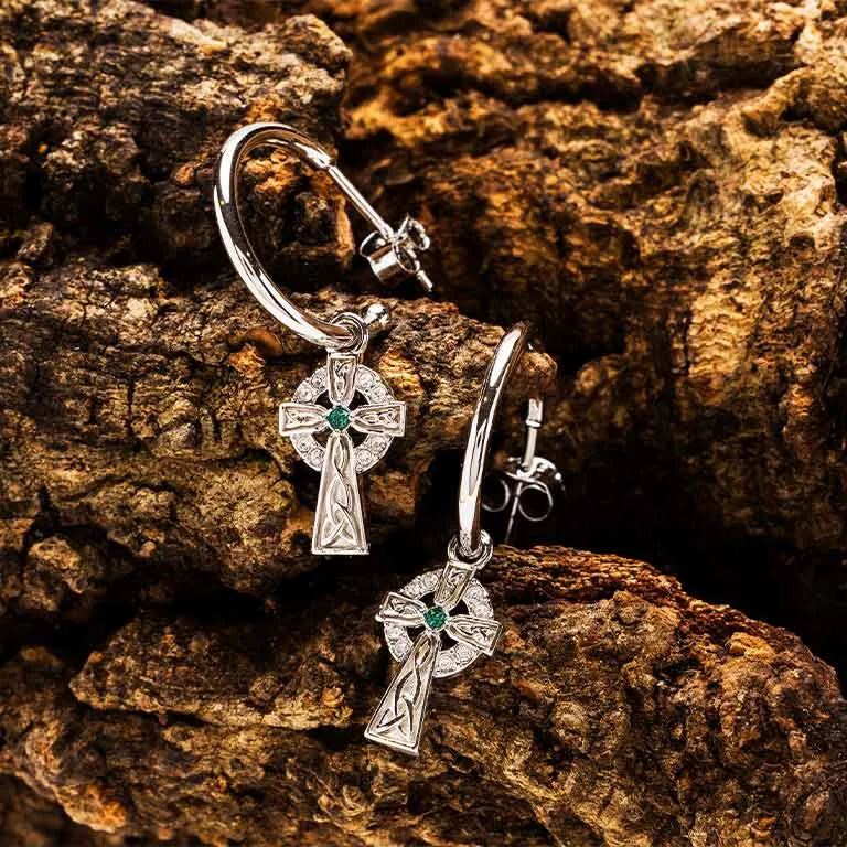 Shanore - Cross Hoop Earrings
