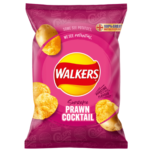 Walkers Prawn Cocktail Crisps 32.5g