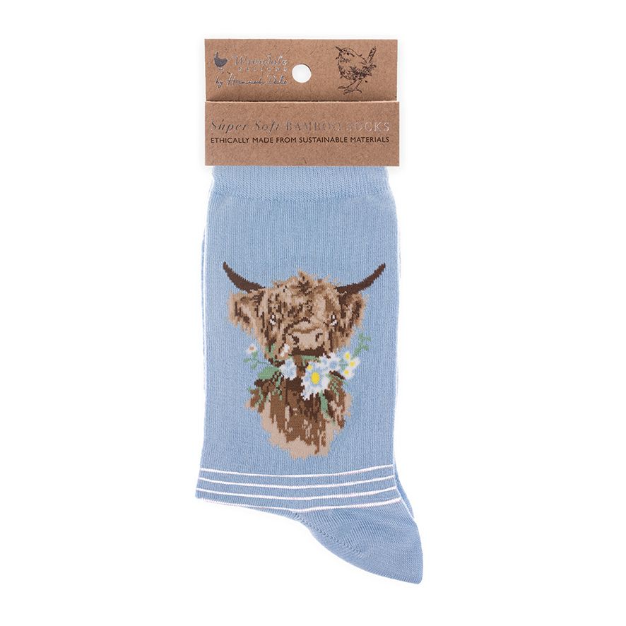 'Daisy Coo' Highland Cow Socks