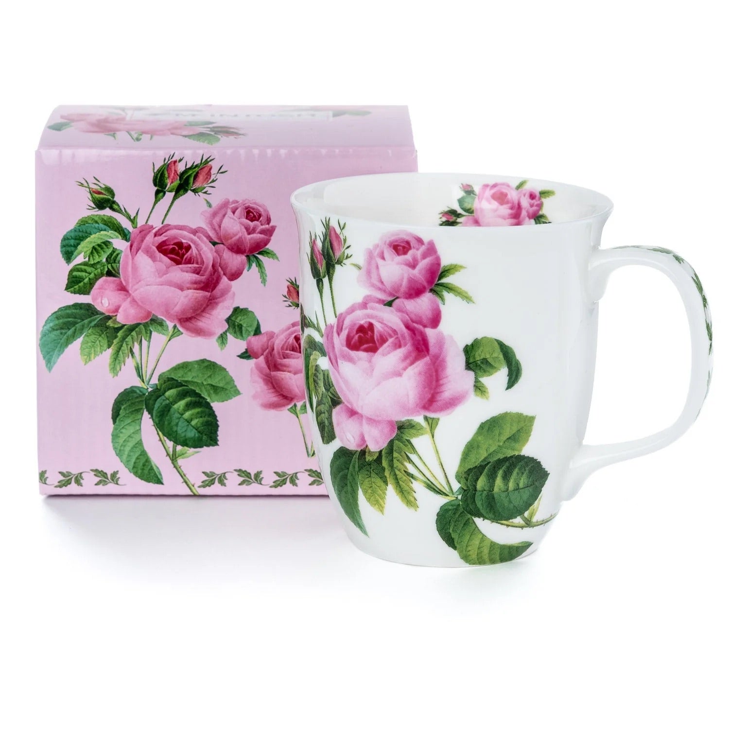 Botanical Flowers Pink Rose Mug