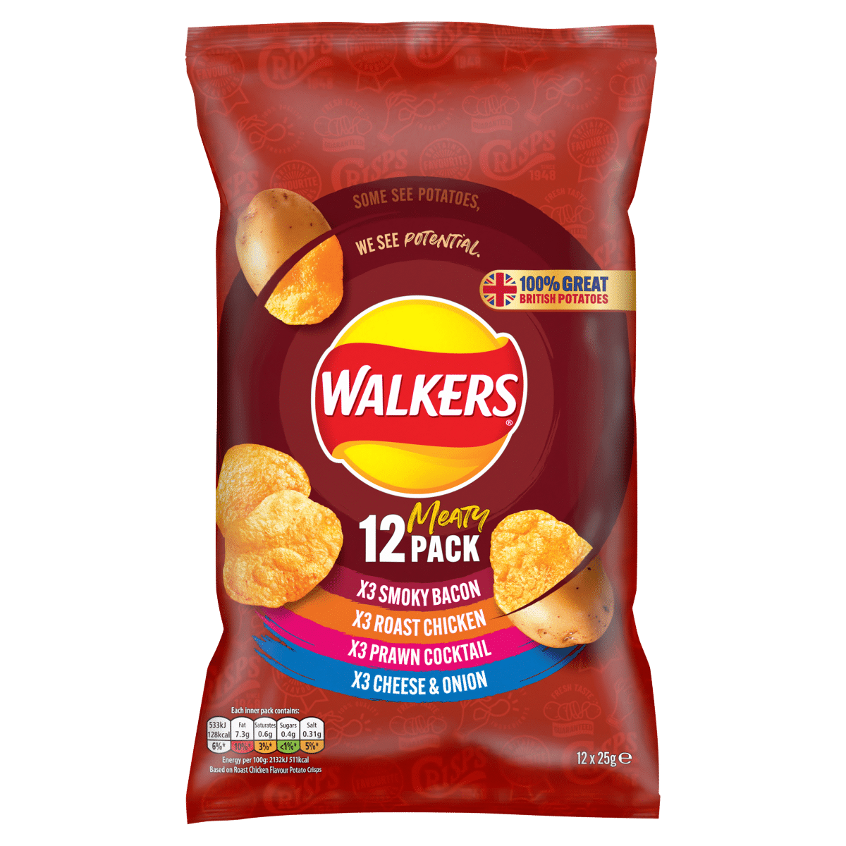Walkers Crisps - Meaty 12pk