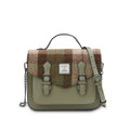 Islander Medium Calton Satchel - Chestnut tartan