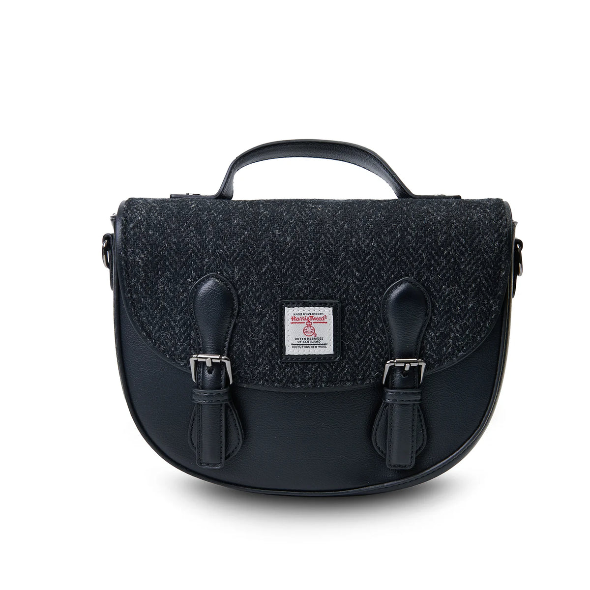 Islander Mini Cobble Satchel - Black Herringbone