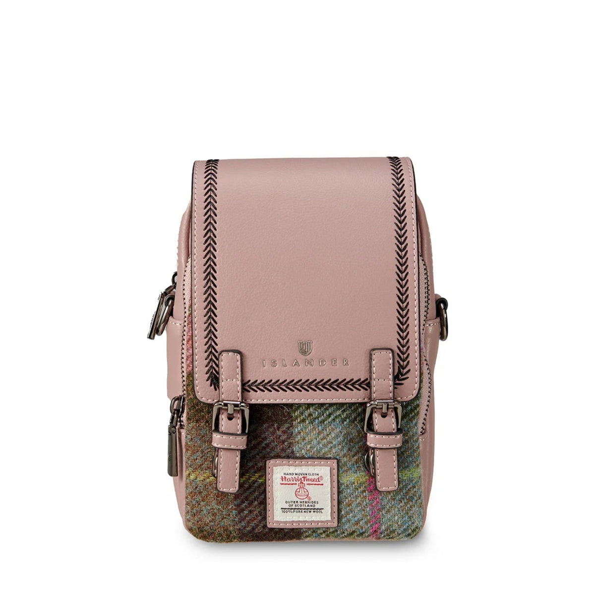 Islander Baby Jura Crossbody - Pink and Green Tartan