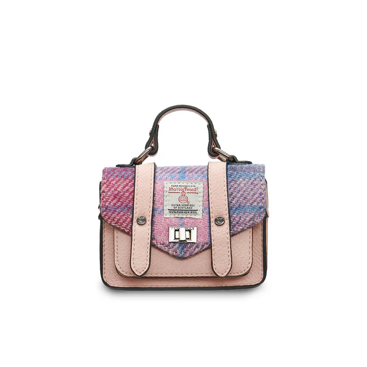 Islander Wee Satchel - Pink and Blue Tartan