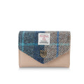 Islander Small Clasp Purse - Navy Beige Tartan
