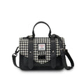 Islander Mini Satchel - Black and White Dogtooth