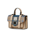 Islander Medium Satchel - Navy Beige