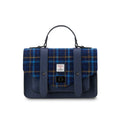 Islander Large Satchel - Navy Tartan