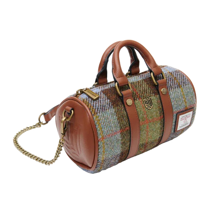 Islander Mini Duffel Bag -  Chestnut and Blue Tartan