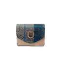 Islander Card Case - Navy Beige Tartan