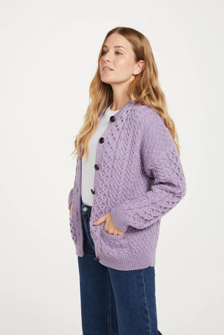Merino Wool Aran Cardigan