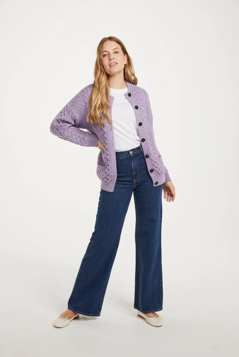 Merino Wool Aran Cardigan