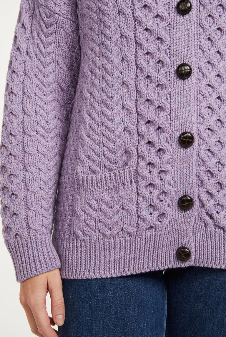 Merino Wool Aran Cardigan
