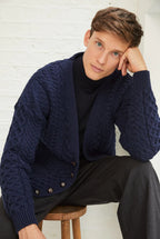 Men's Merino Wool V-Neck Cardigan