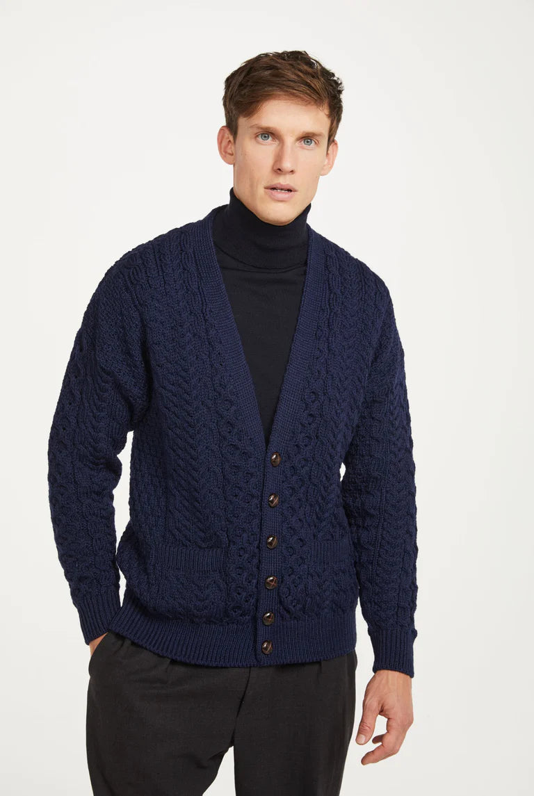 Men's Merino Wool V-Neck Cardigan