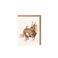 Wrendale Mini Card 'One Horse Open Sleigh'