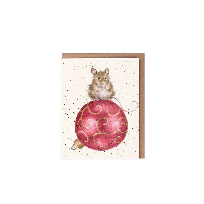 Wrendale Mini Card 'Christmas Mouse'