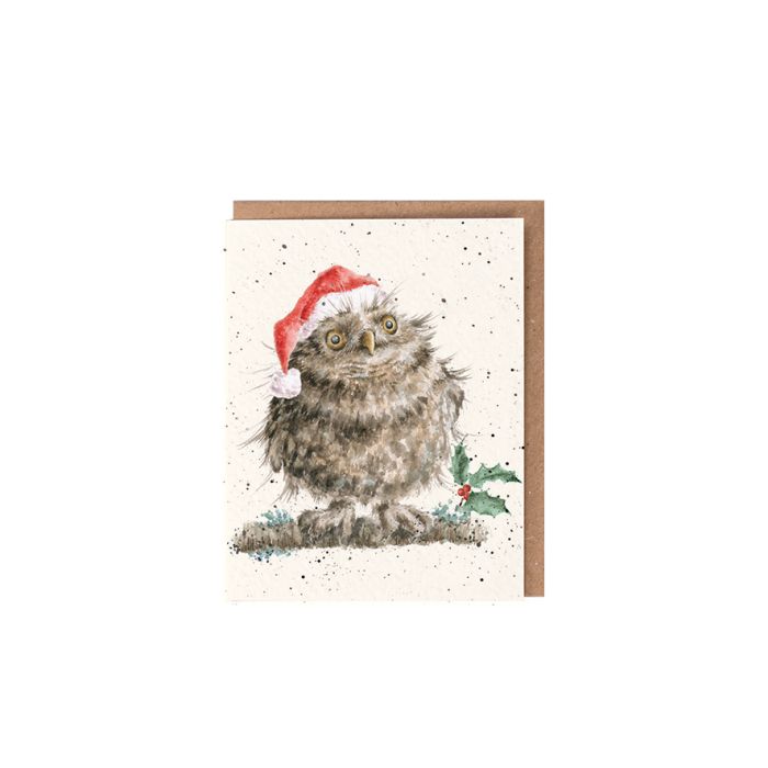Wrendale Mini Card 'Christmas Owl'