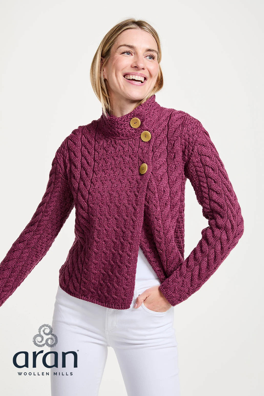 Aran Asymmetrical Cardigan