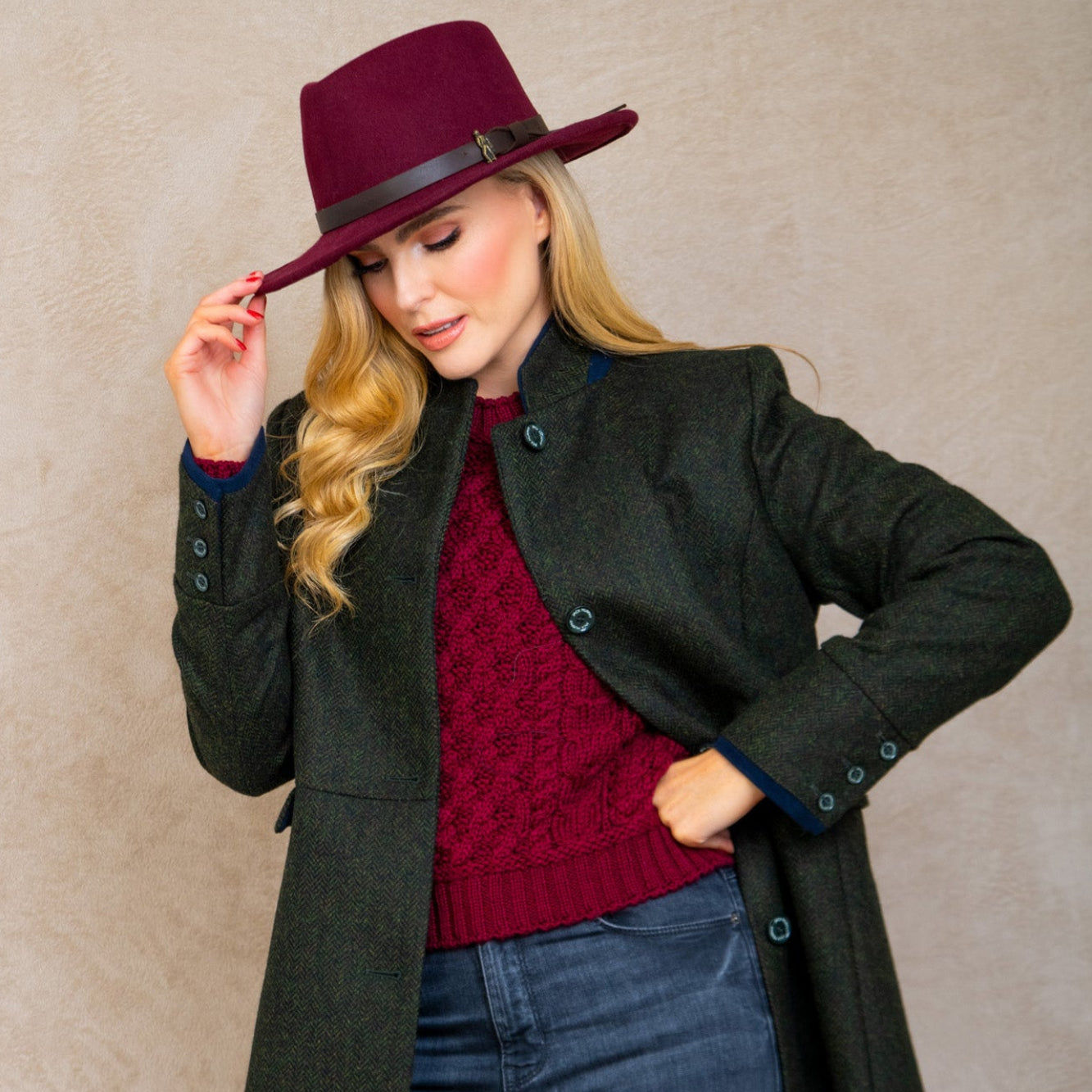 Jack Murphy 'Boston Hat' Burgundy