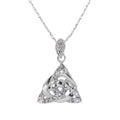 Celtic Trinity Knot Silver Pendant with Cubic Zirconia