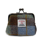 Islander Coin Purse - Chestnut and Blue Tartan