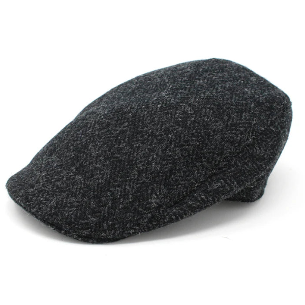 Donegal Touring Cap Tweed - Black & Charcoal