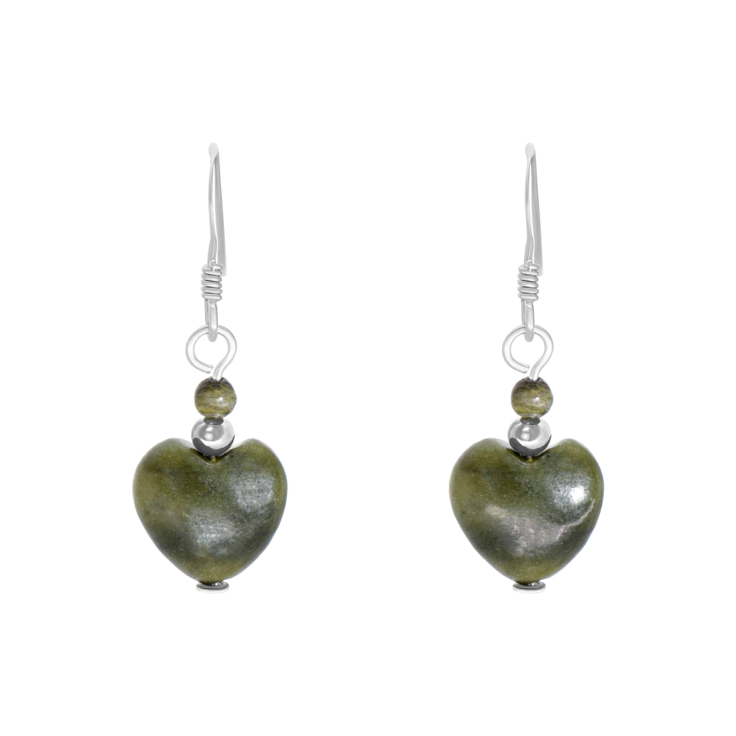 Connemara Marble - Heart Earrings