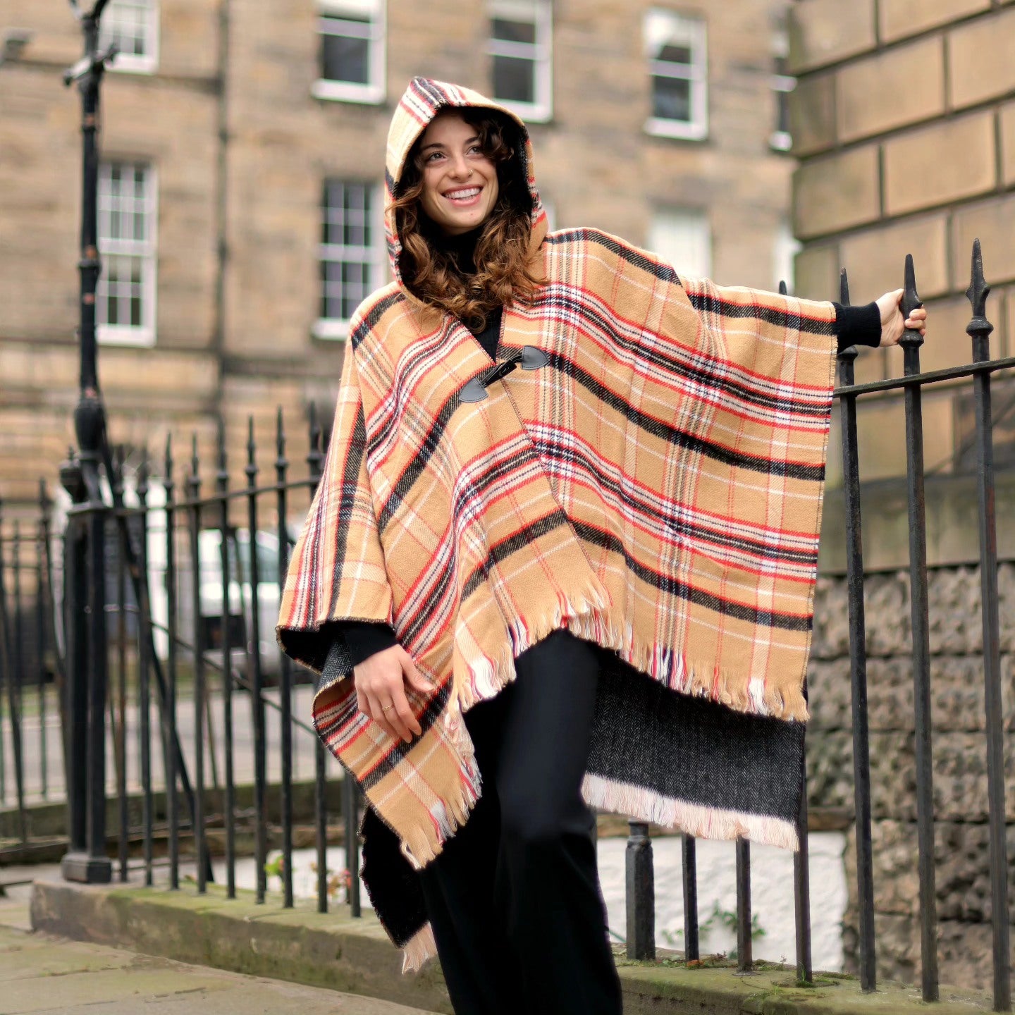 Glen Appin Tartan Poncho with Hood