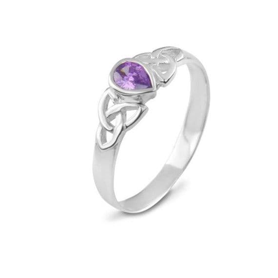 HY RING CELTIC/AMETHYST/PLATED