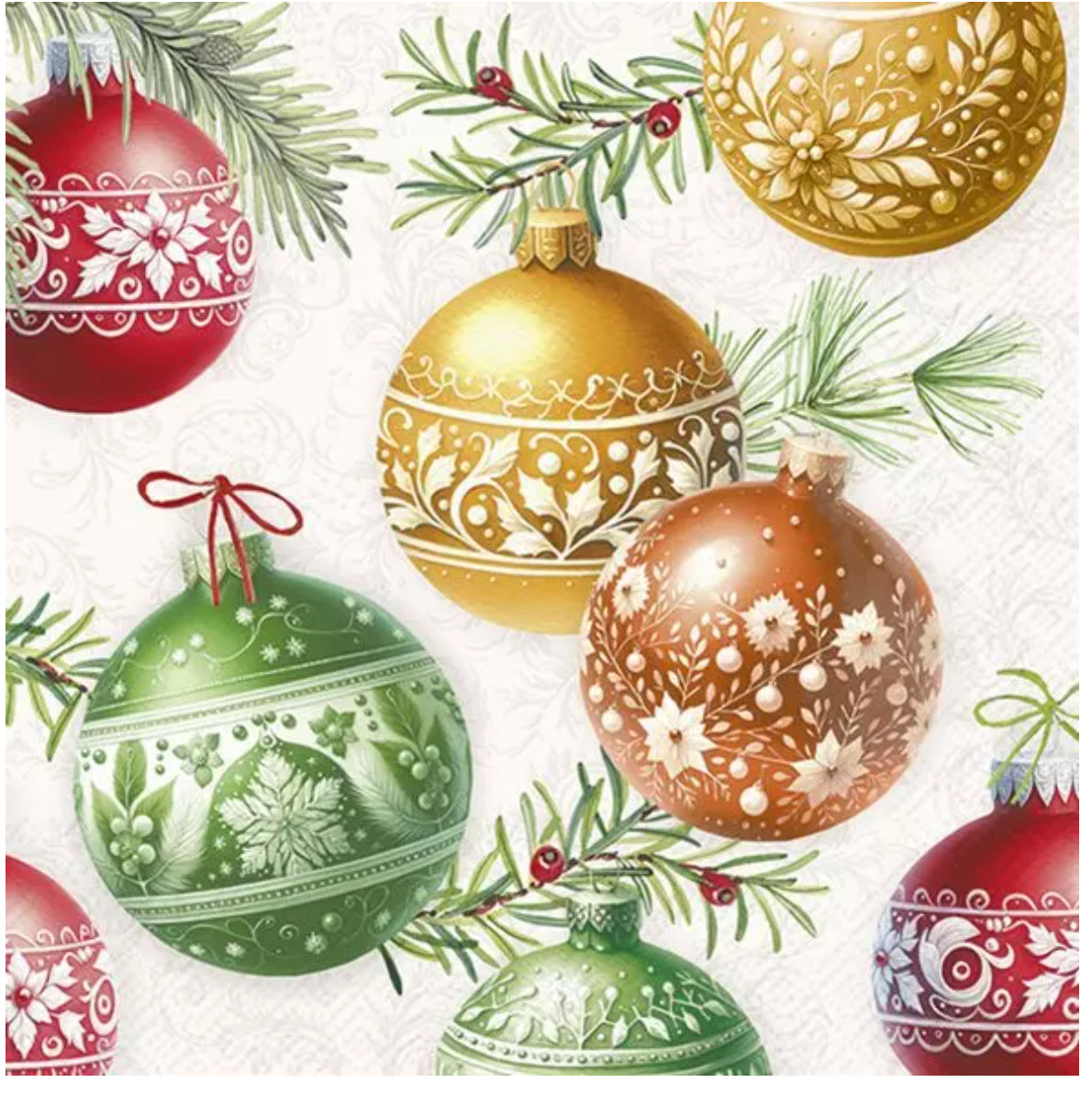 'Christmas Bubbles' Napkins