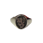 Lion Rampant Ring Silver