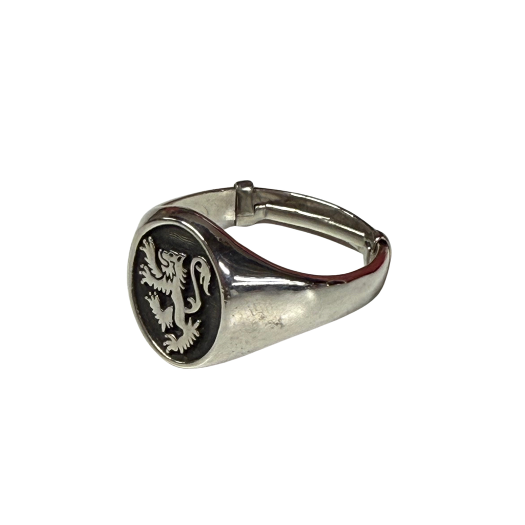 Lion Rampant Ring Silver