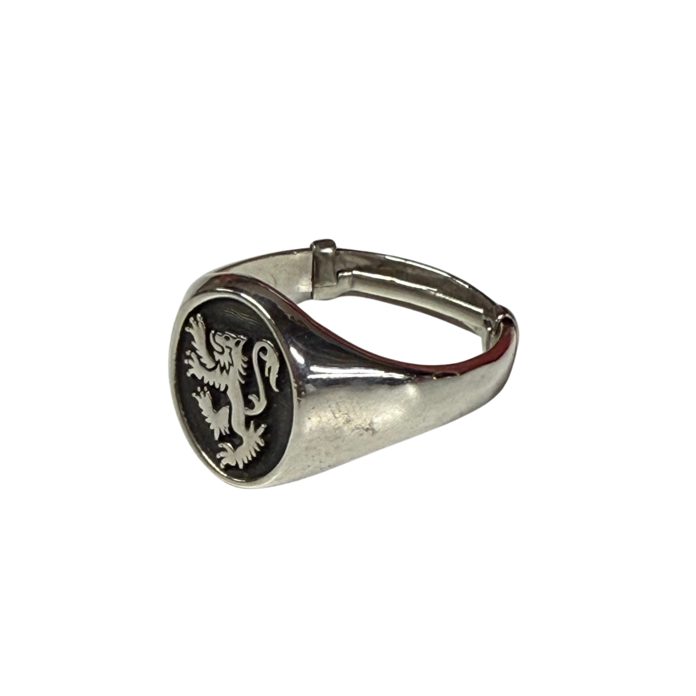 Lion Rampant Ring Silver