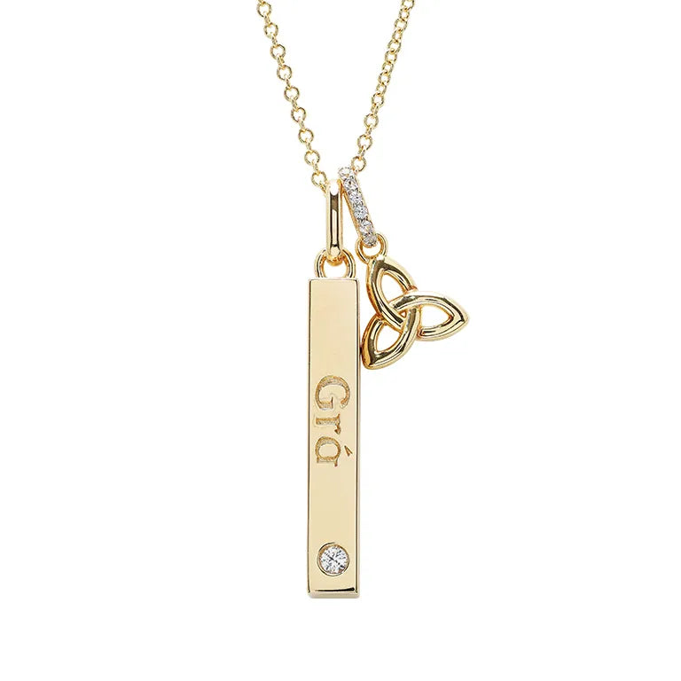 Shanore Trinity Pendant 14KT/CZ