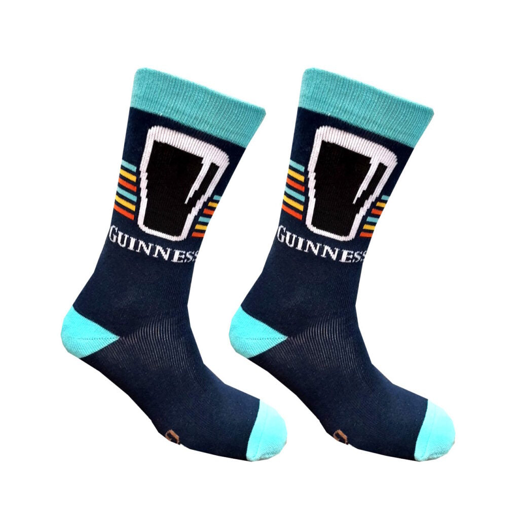 Guinness Socks - Navy & Turquoise