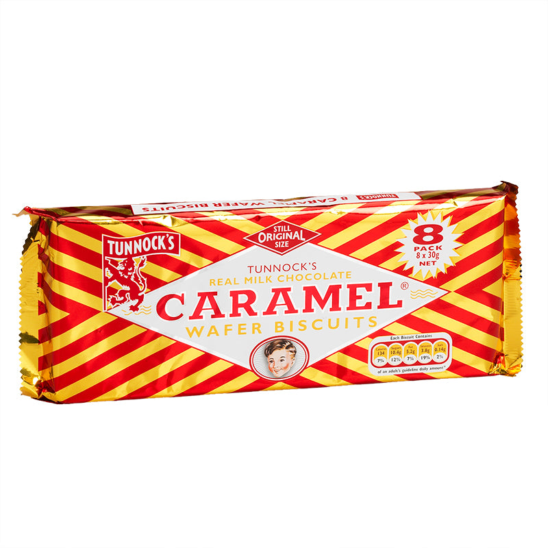 Tunnock's Milk Chocolate Caramel Wafer - 8pk
