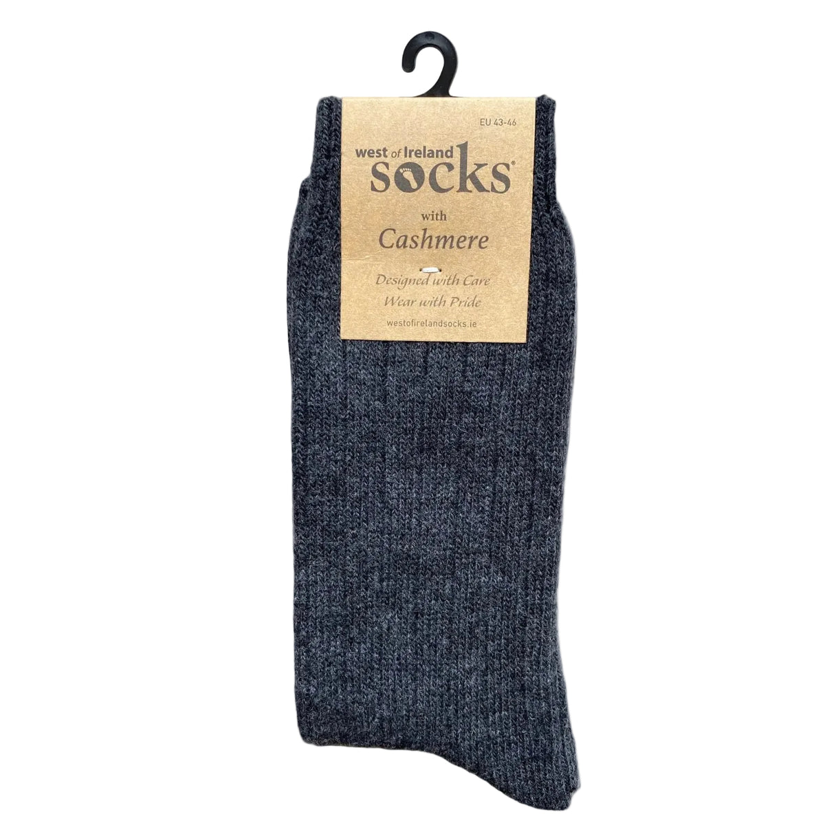 Mens Cashmere Blend Socks -  Charcoal