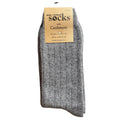 Mens Cashmere Blend Socks -  Light Grey