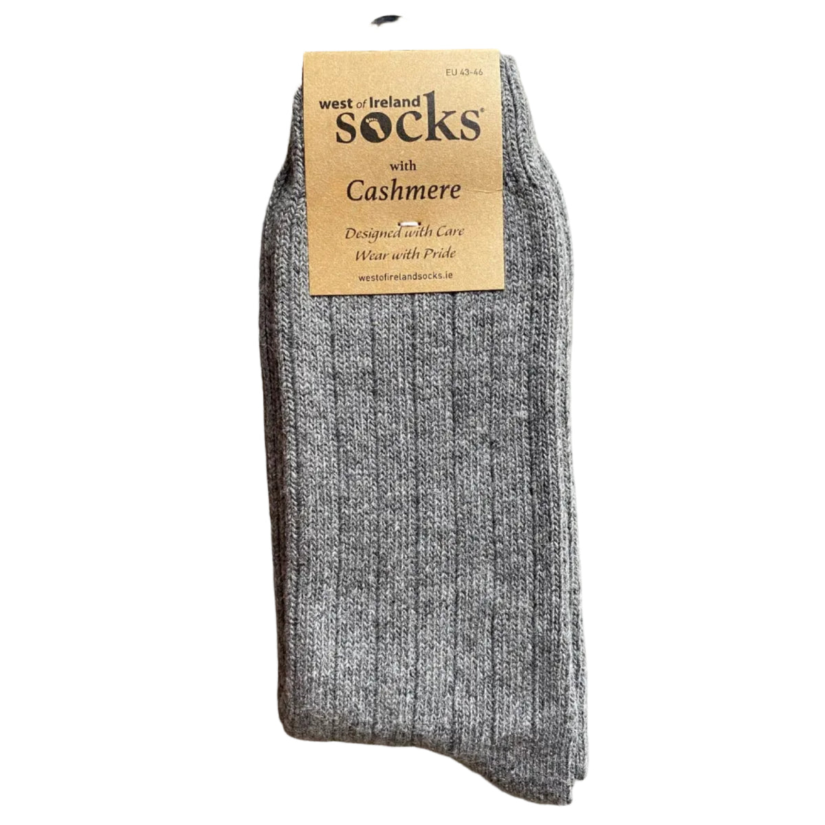 Mens Cashmere Blend Socks -  Light Grey