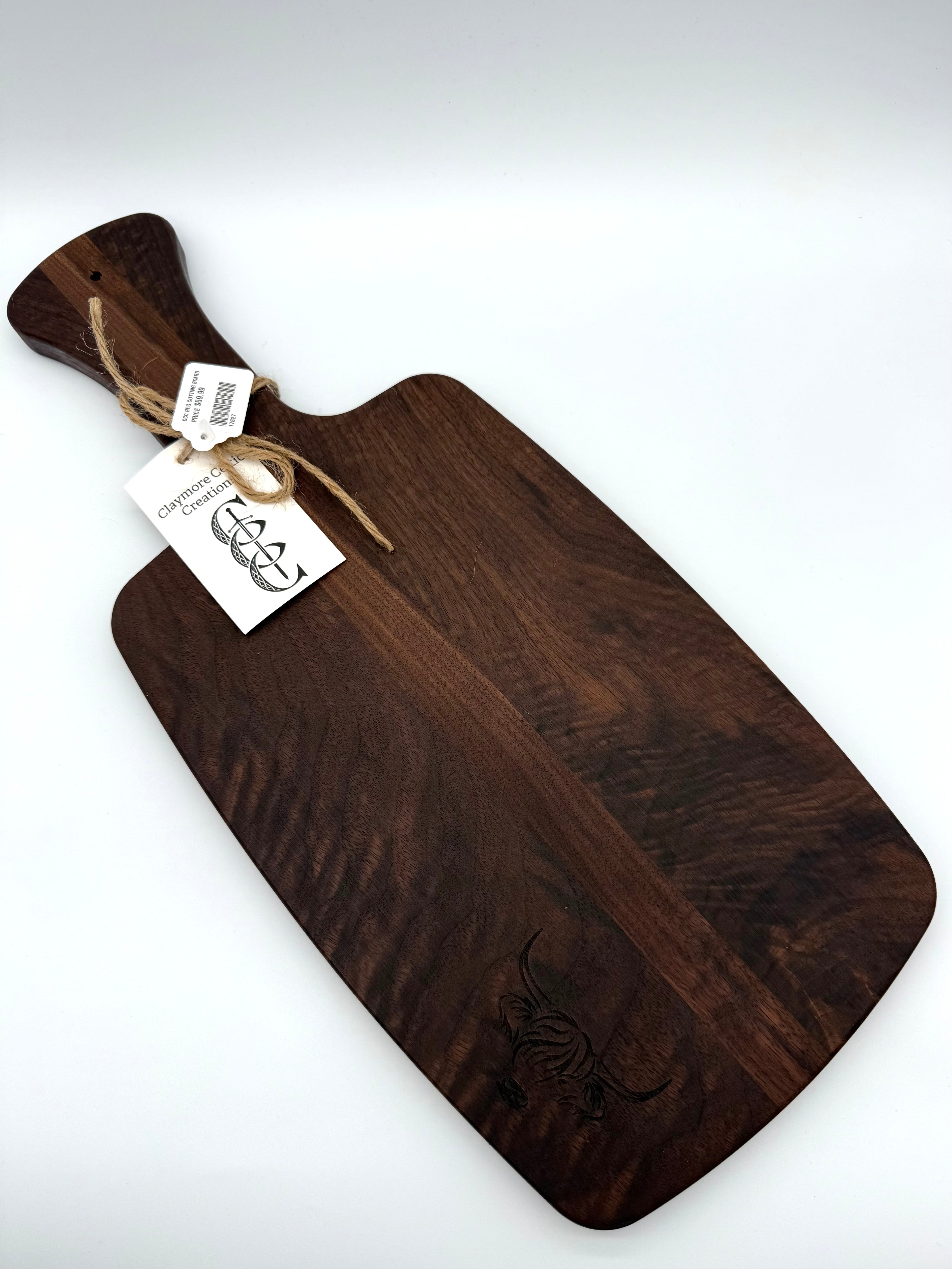 Regular Cutting Board 'Walnut/Highland Cow'