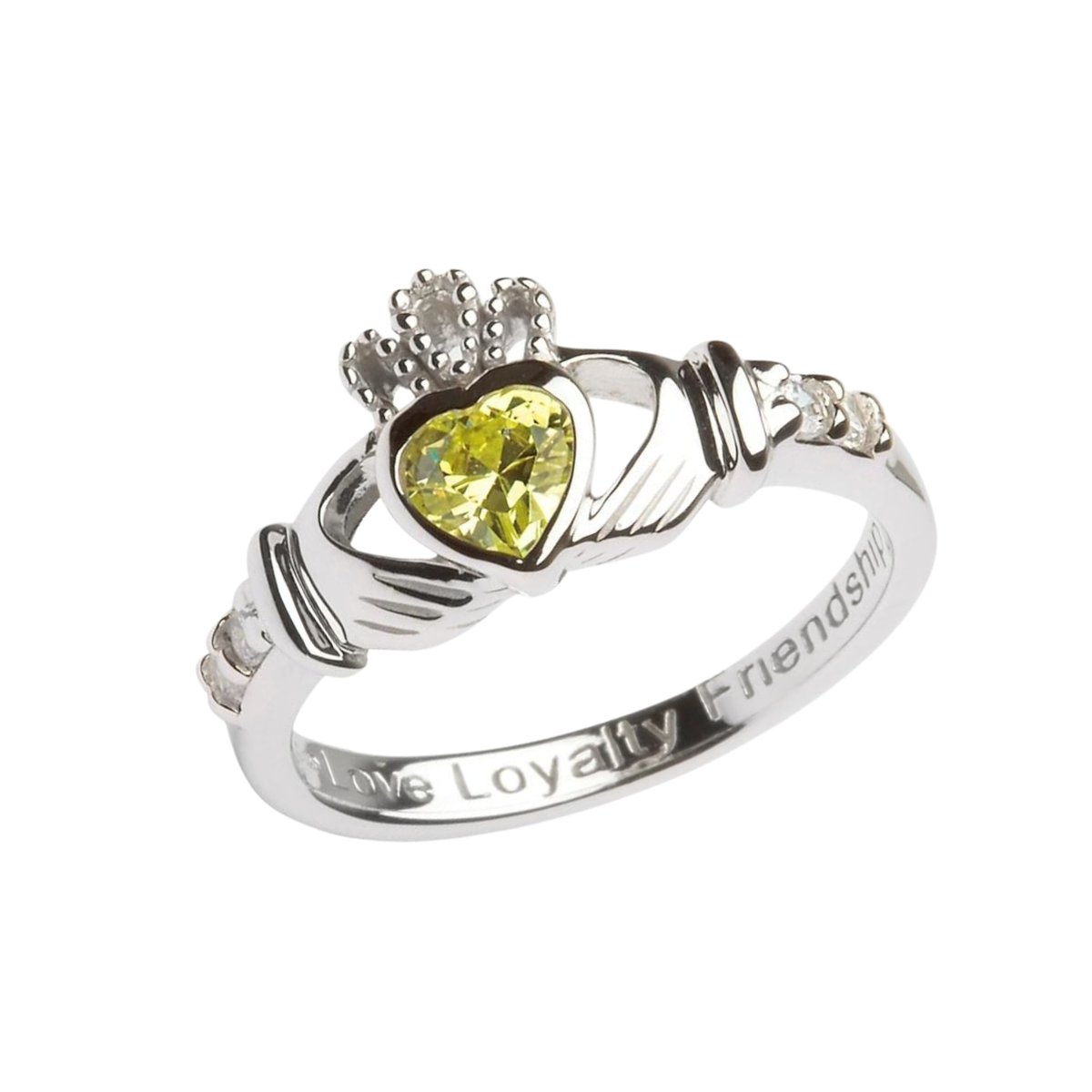 Birthstone Claddagh Ring - August