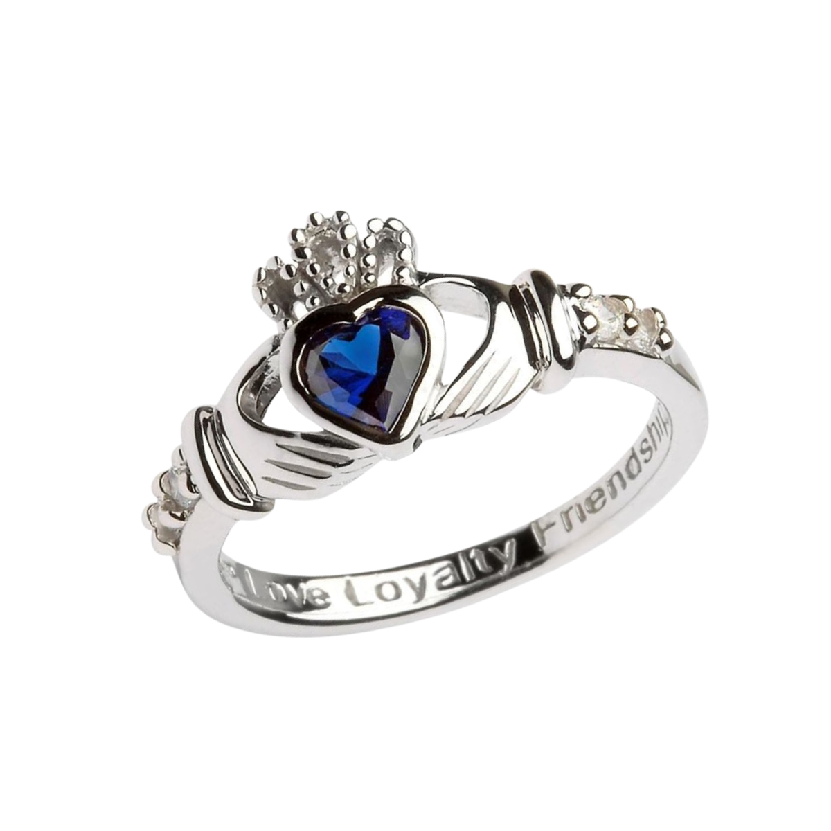 Birthstone Claddagh Ring - September
