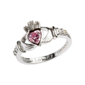 Birthstone Claddagh Ring - October