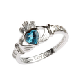 Birthstone Claddagh Ring - December